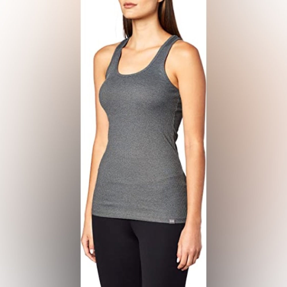 Under Armour | Grey Women’s Tech Victory Ribbed Racerback Tank